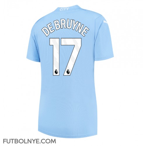 Camiseta Manchester City Kevin De Bruyne #17 Primera Equipación para mujer 2023-24 manga corta